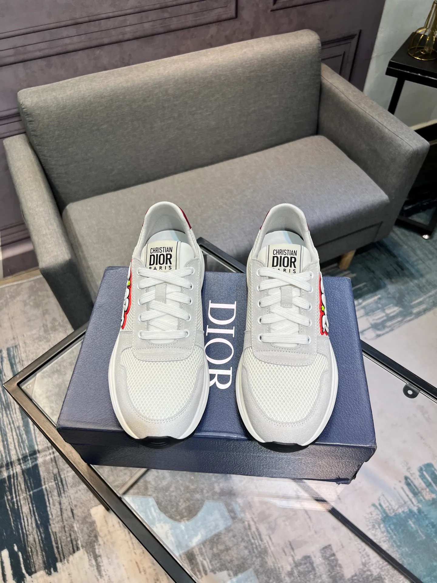 Men's shoes 💰420 [Dior] popular men's shoes, imported mesh splicing material, really inside. Original sole provided by the original factory, 38-45 (45 customized, non-refundable)